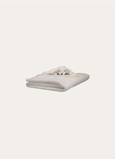 PLAID DOUDOU AVEC PELUCHE EN RELIEF