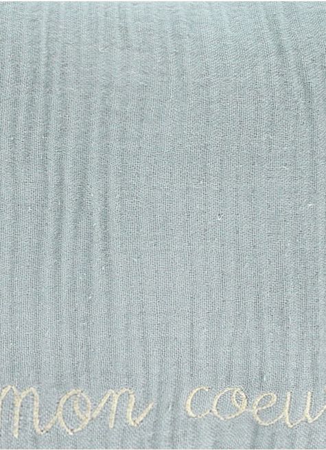 COUSSIN EN GAZE DE COTON BRODERIE FIL DORÉ
