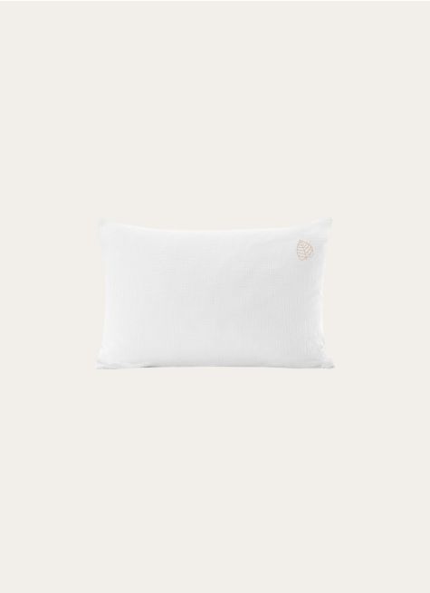 TAIE BÉBÉ EN GAZE DE COTON BRODERIE FEUILLE