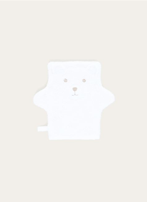 GANT EN COTON ÉPONGE TÊTE D'OURS AVEC OREILLES