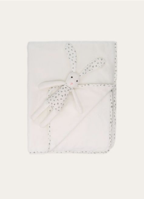 COFFRET PELUCHE ET PLAID LAPIN