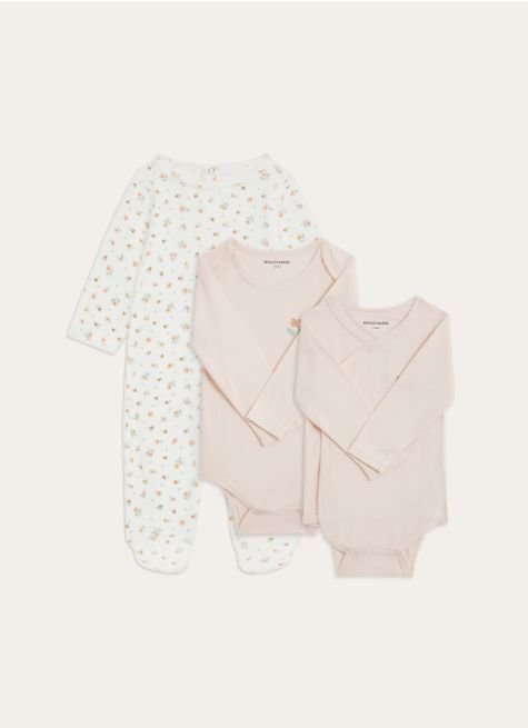 SET GRENOUILLÈRE & BODY MOTIF PETITES FLEURS