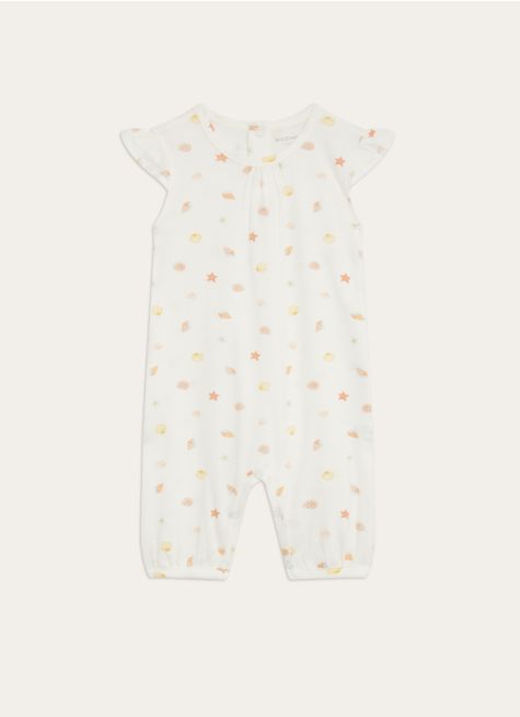COMBISHORT EN COTON IMPRIMÉ PETITS COQUILLAGES