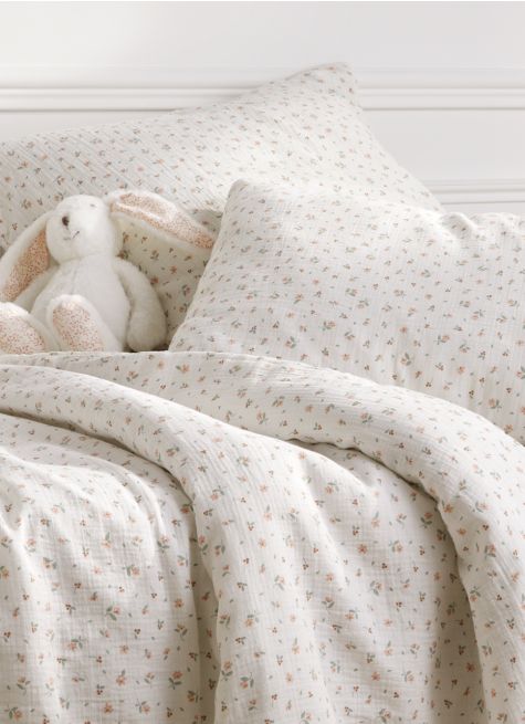 TAIE D’OREILLER ENFANT EN GAZE DE COTON CHAMPÊTRE
