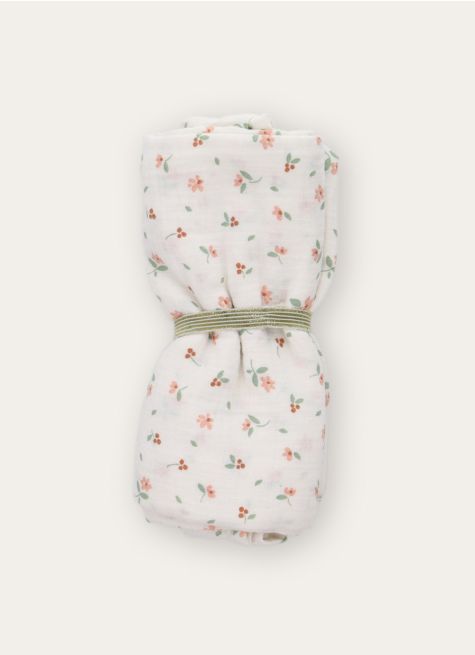 LANGE PETITES FLEURS EN GAZE DE COTON