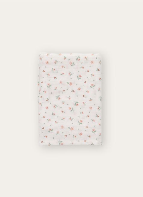 LANGE PETITES FLEURS EN GAZE DE COTON