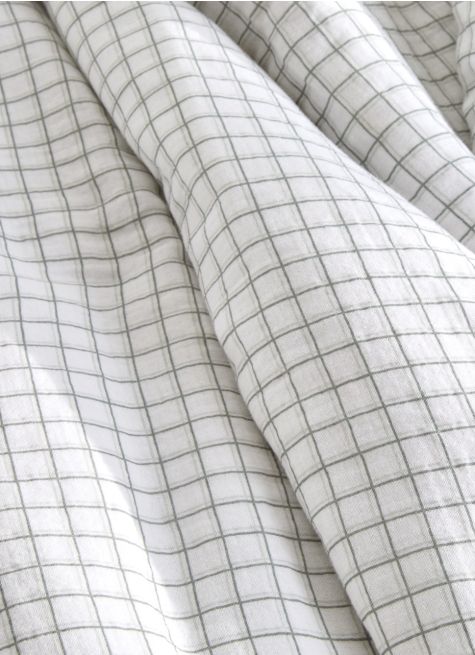 DRAP HOUSSE BÉBÉ EN GAZE DE COTON À CARREAUX