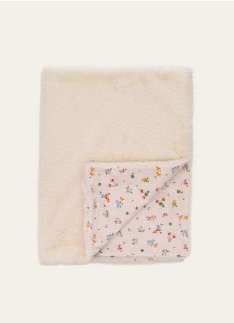 PLAID ENFANT IMPRIMÉ FLEURS ET ANIMAUX EGLANTINE