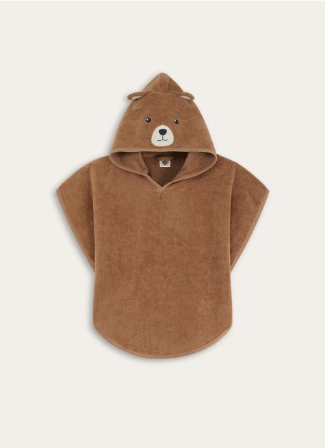 PONCHO DE BAIN ENFANT EN VELOURS ÉPONGE OURSON