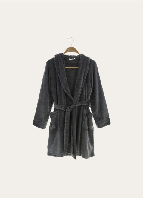 PEIGNOIR COURT EN VELOURS POLAIRE